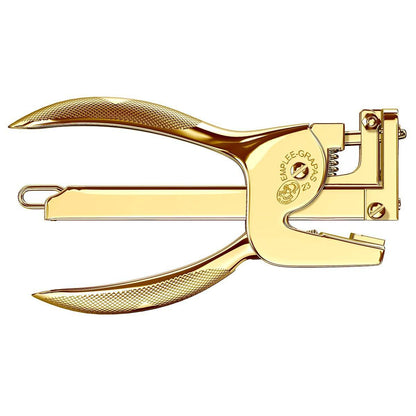 El Casco, Heftzange, 23 Karat vergoldet-3