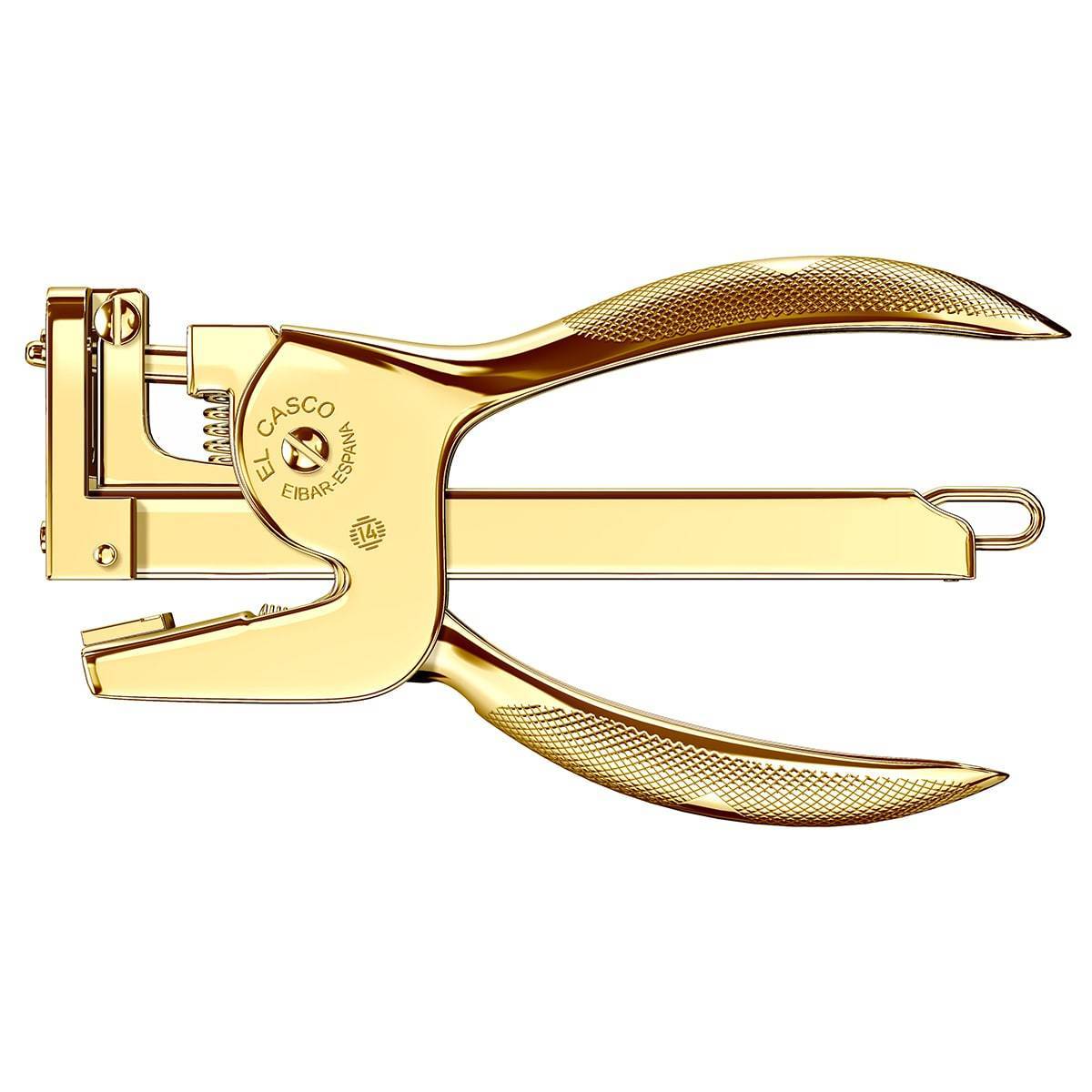 El Casco, Heftzange, 23 Karat vergoldet-4