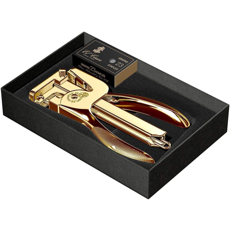 El Casco, Heftzange, 23 Karat vergoldet-10