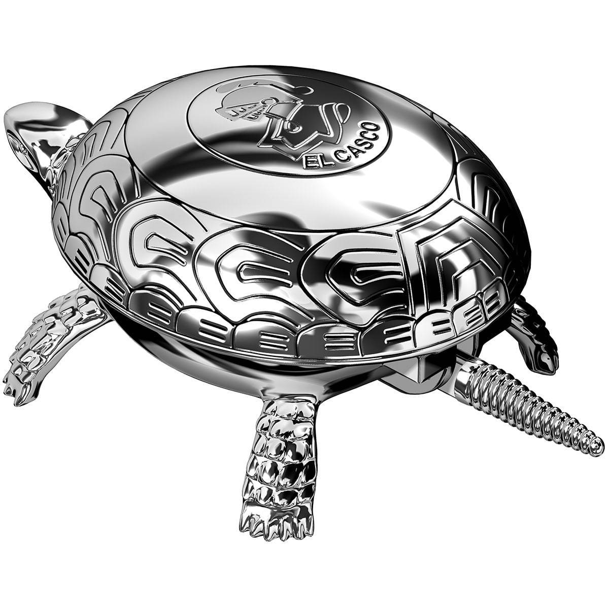 El Casco, Schildkröte, Tischglocke, Edelchrom-1