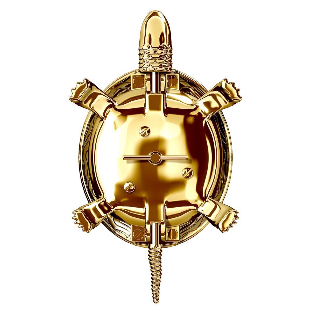El Casco, Schildkröte, Tischglocke, 23 Karat vergoldet-2