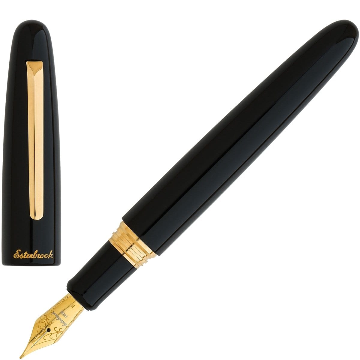 Esterbrook, Füller, Estie, Schwarz, Gold-4