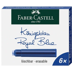 Faber-Castell, Tintenpatrone, 6 Stück, blau