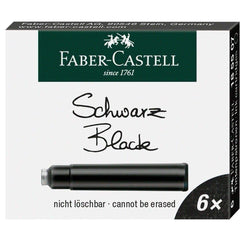 Faber-Castell, Tintenpatrone, 6 Stück, schwarz