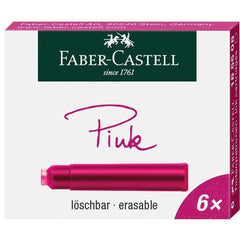 Faber-Castell, Tintenpatrone, 6 Stück, pink-rosa