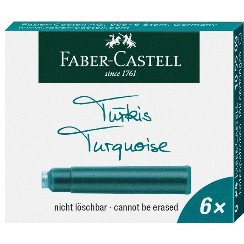 Faber-Castell, Tintenpatrone, Refills, Standard Türkis 6er-1