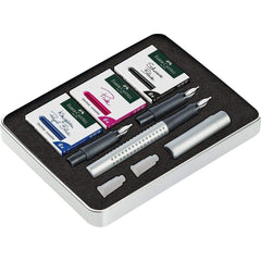 Faber-Castell, Kalligraphie, Set 1.1mm / 1.4mm / 1.8mm, silber
