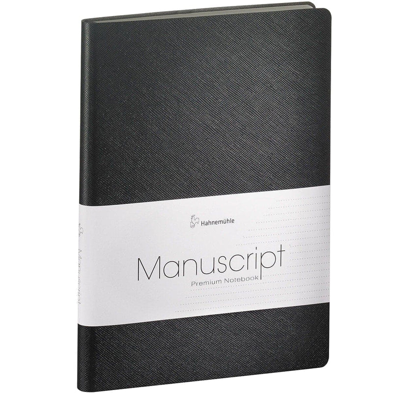 Hahnemühle, Notizbuch, Manuscript, A5, 96 Blatt, 100 g/m², Saffiano-Prägung, Schwarz-1