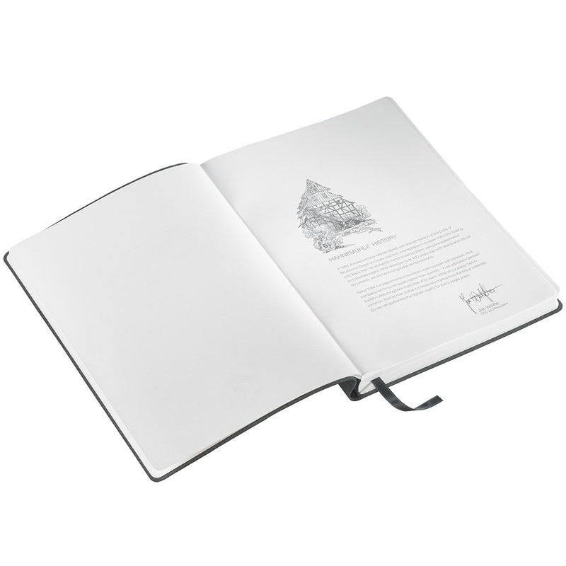 Hahnemühle, Notizbuch, Manuscript, A5, 96 Blatt, 100 g/m², Saffiano-Prägung, Grau-2