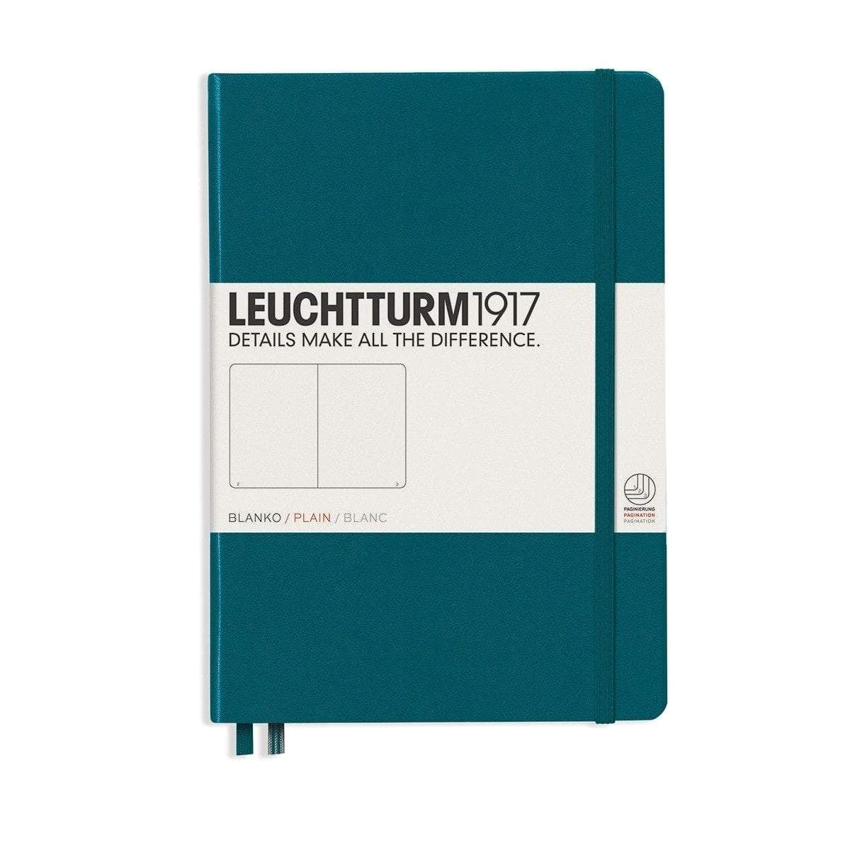 Leuchtturm 1917, Notizbuch, Hardcover, A5, Blanko, Pacific Green-1