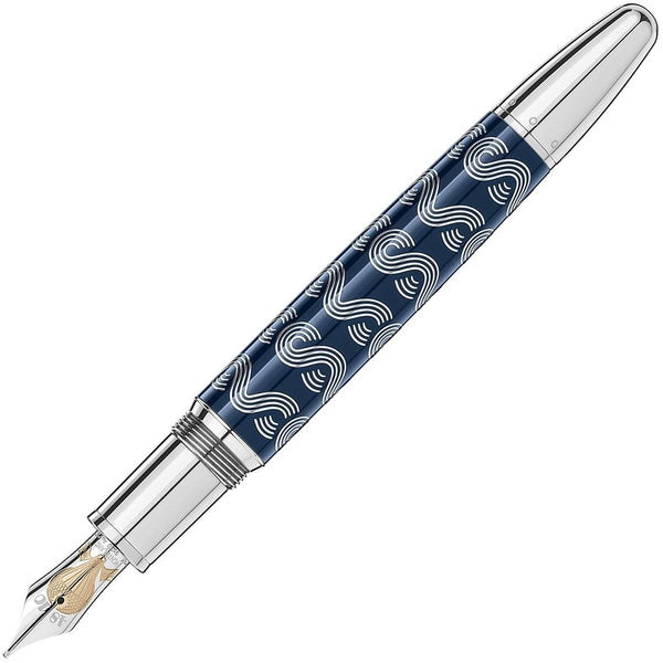 Montblanc, Fountain Pen Meisterstück Around the World in 80 Days, 146 Solitaire, 18K Nib, Blue