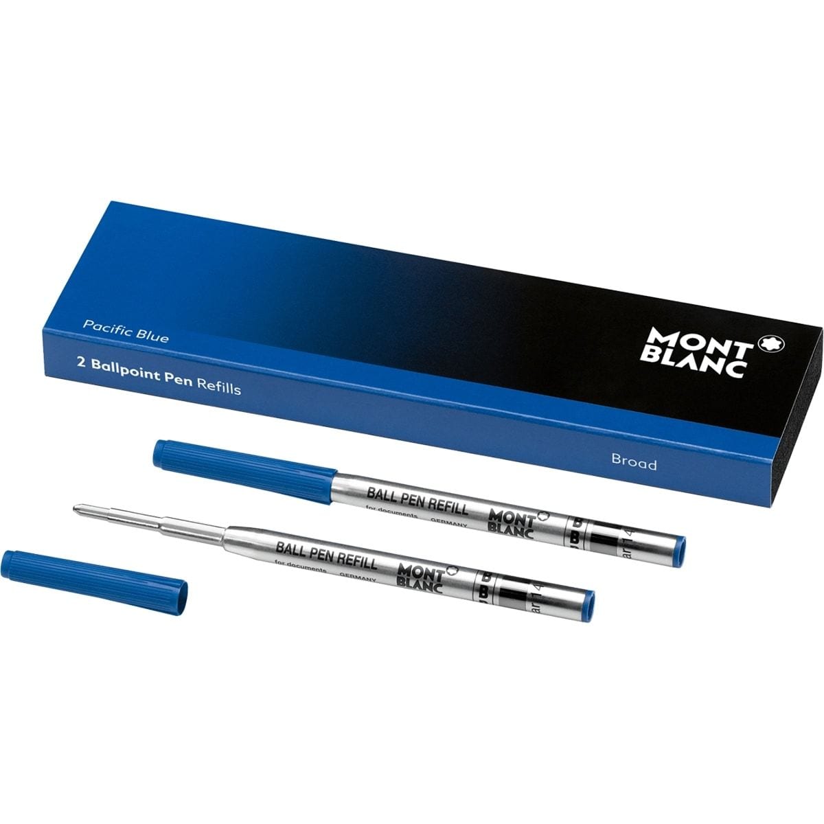 Montblanc, Kugelschreibermine Pacific Blue, 2x Breit-1