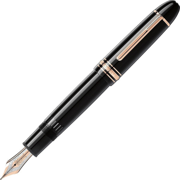 Montblanc, Füller Meisterstück, 149 rotgold-plattiert, 18K Feder, schwarz