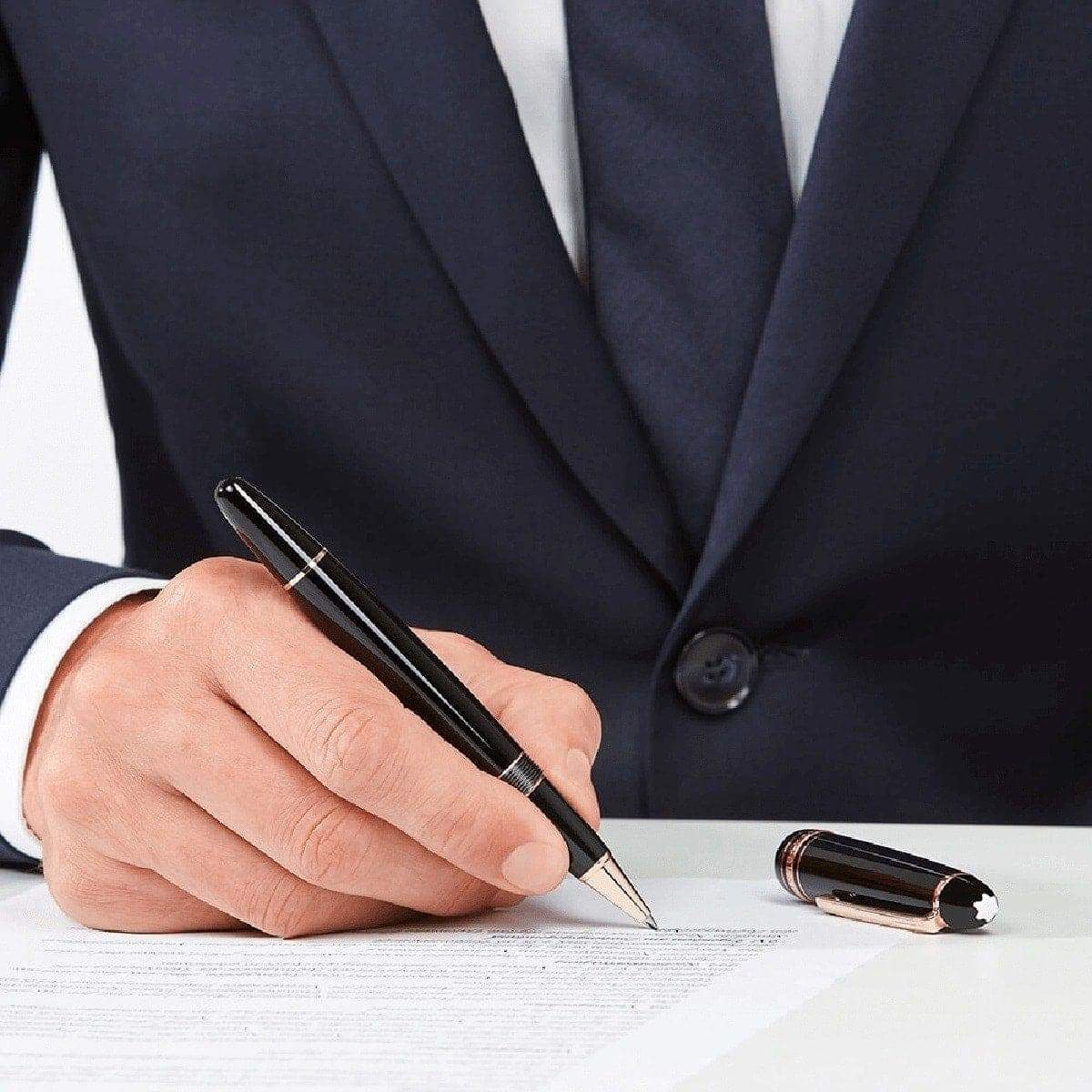 Montblanc, Tintenroller Meisterstück LeGrand Rotgold plattiert, Schwarz-4