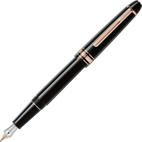 Montblanc, Füller Meisterstück, 145 Classique rotgold-plattiert, 14K Feder, schwarz
