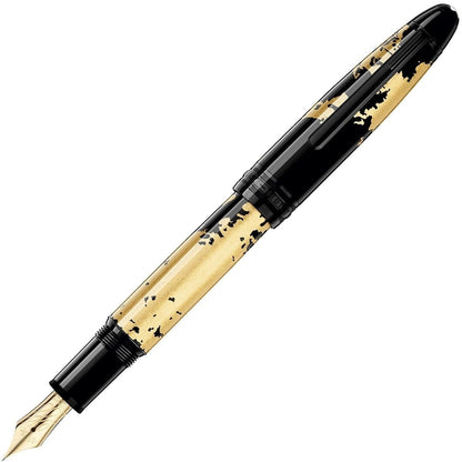 Montblanc, Füller Meisterstück Solitaire Calligraphy mit flexibler Feder, Schwarz/Gold-1