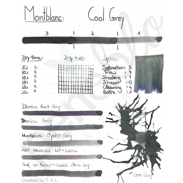Montblanc, Tintenglas, Cool Grey, Grau-2