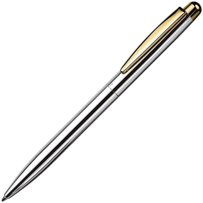 Otto Hutt, Kugelschreiber, Design 02, glatt, gelb vergoldet, Silber-1