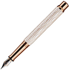 Otto Hutt, Füller Design 04, Welle, rosévergoldet, weiß