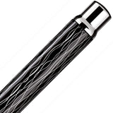 Otto Hutt, Füller, Design 04, Welle, platiniert, Edelstahlfeder, schwarz-3