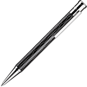 Otto Hutt, Kugelschreiber, Design 04, Welle, platiniert, schwarz-1