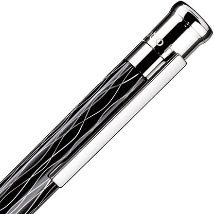 Otto Hutt, Kugelschreiber, Design 04, Welle, platiniert, schwarz-3