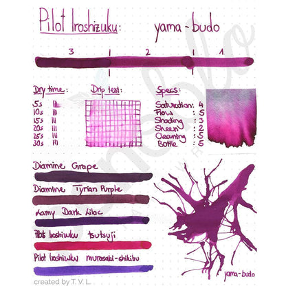 Pilot, Tintenglas, Iroshizuku 50 ml, Yama-Budo Crimson Glory Vine-2