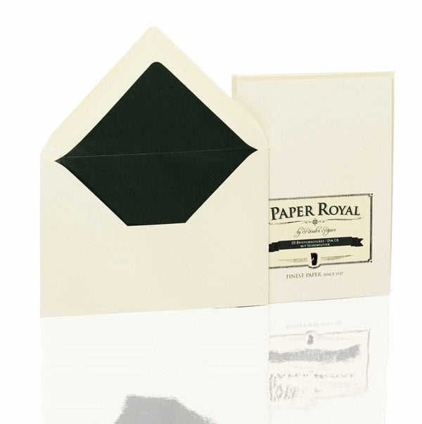 Rössler, Briefumschläge, Paper Royal, C6, 20, chamois gerippt, mit Seidenfutter-1