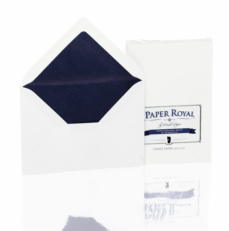 Rössler, Briefumschläge, Paper Royal, C6, 20, weiß gerippt, mit Seidenfutter-1