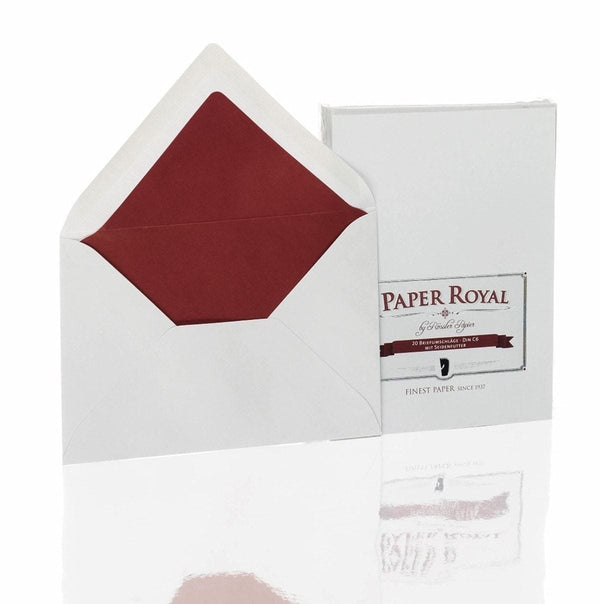 Rössler, Briefumschläge, Paper Royal, C6, 20, grau gerippt, mit Seidenfutter-1