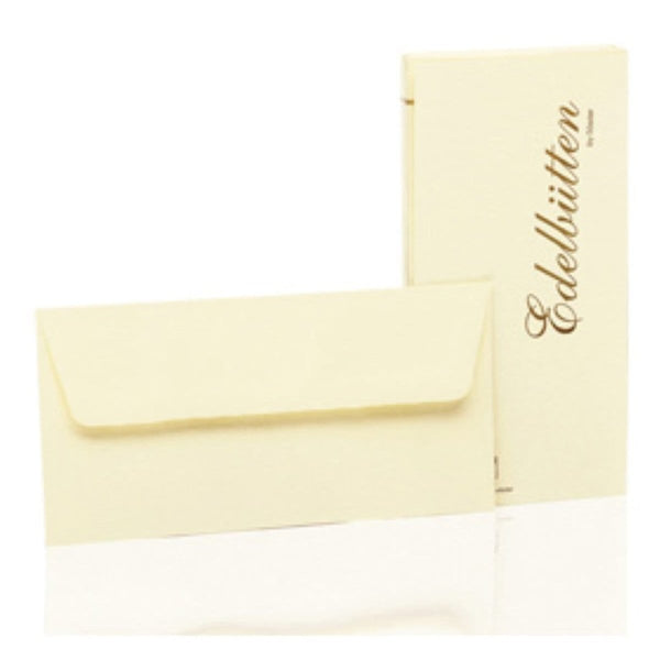 Rössler, Briefumschläge Edelbütten, DL ivory gehämmert mit Seidenfutter