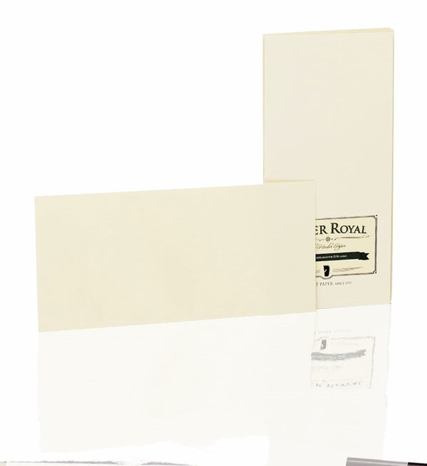 Rössler, Briefkarten Paper Royal, DL chamois gerippt Einzelkarten