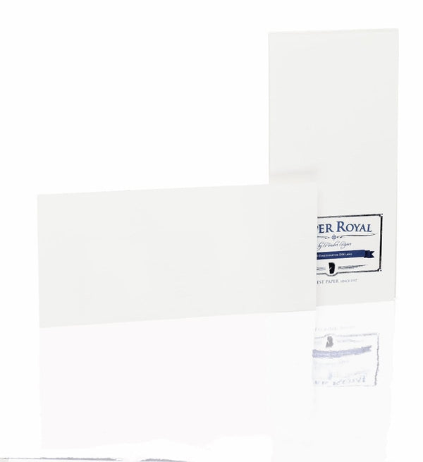 Rössler, Briefkarten Paper Royal, DL weiß gerippt Einzelkarten