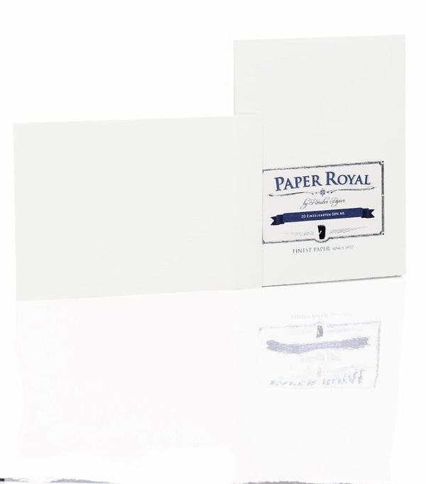 Rössler, Briefkarten, Paper Royal, A6, 20, weiß gerippt, Einzelkarten-1