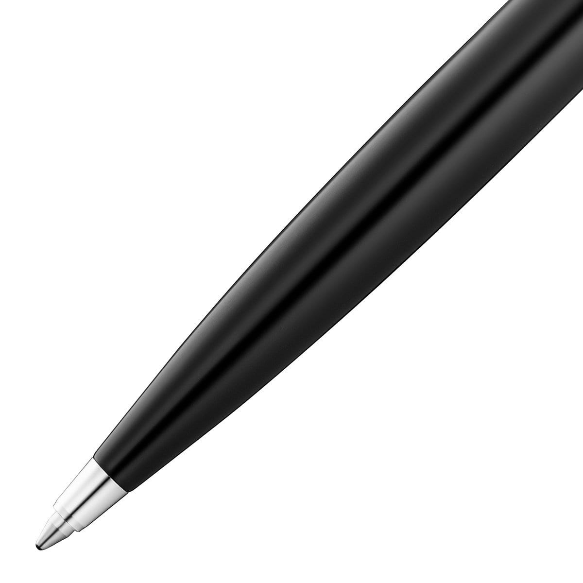 Waldmann, Kugelschreiber, Tuscany, Linien Design, Silber, Lack Schwarz-2