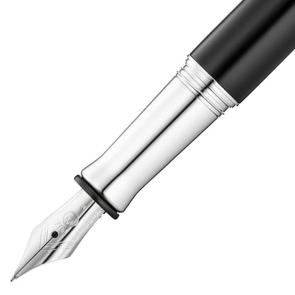 Waldmann, Füller, Tuscany, Linien Design, Silber, Lack Schwarz-2