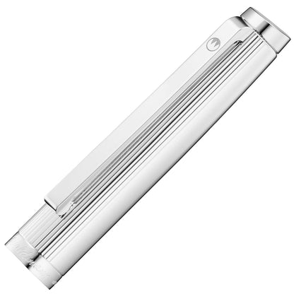 Waldmann, Füller, Tuscany, Linien Design, Silber, Lack Schwarz-3