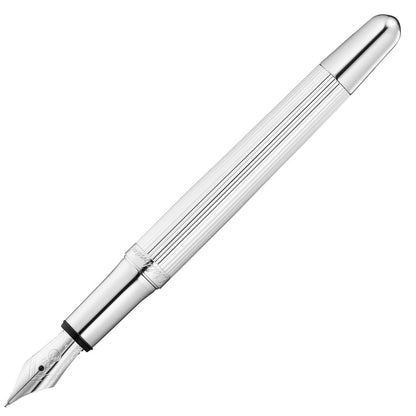 Waldmann, Füller, Pocket, Linien Design, Silber-1