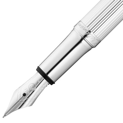 Waldmann, Füller, Pocket, Linien Design, Silber-2