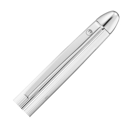 Waldmann, Füller, Pocket, Linien Design, Silber, Lack Schwarz-3