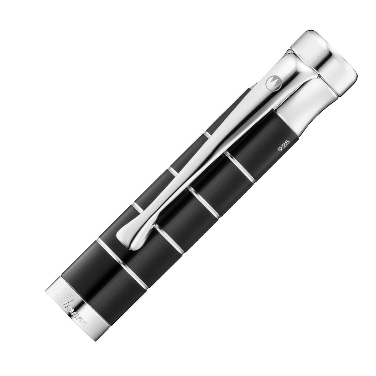 Waldmann, Füller, Tango, Lack Schwarz Ring Design, Gold-3
