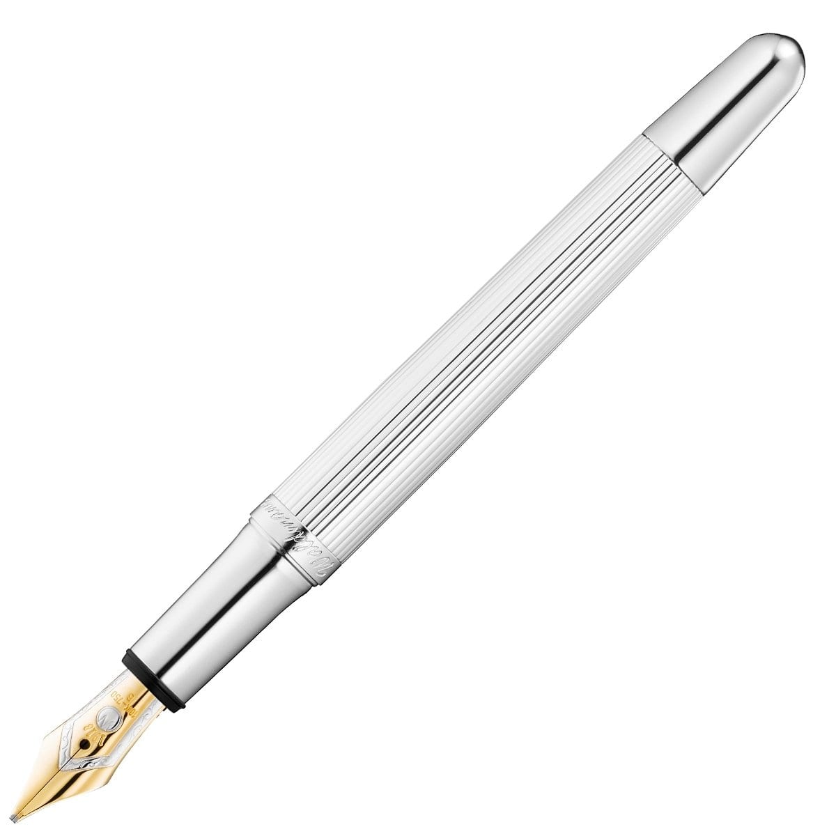 Waldmann, Füller, Pocket, Linien Design, Silber, Gold-1