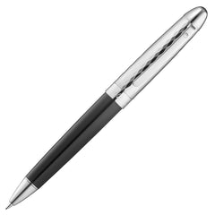 Waldmann, Bleistift Précieux, lackiert, wellenförmiger Diamantschnitt, schwarz