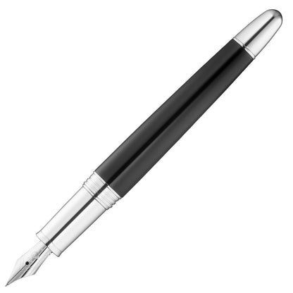 Waldmann, Füller, Précieux, Lack Schwarz, wellenförmiger Diamantschnitt-1