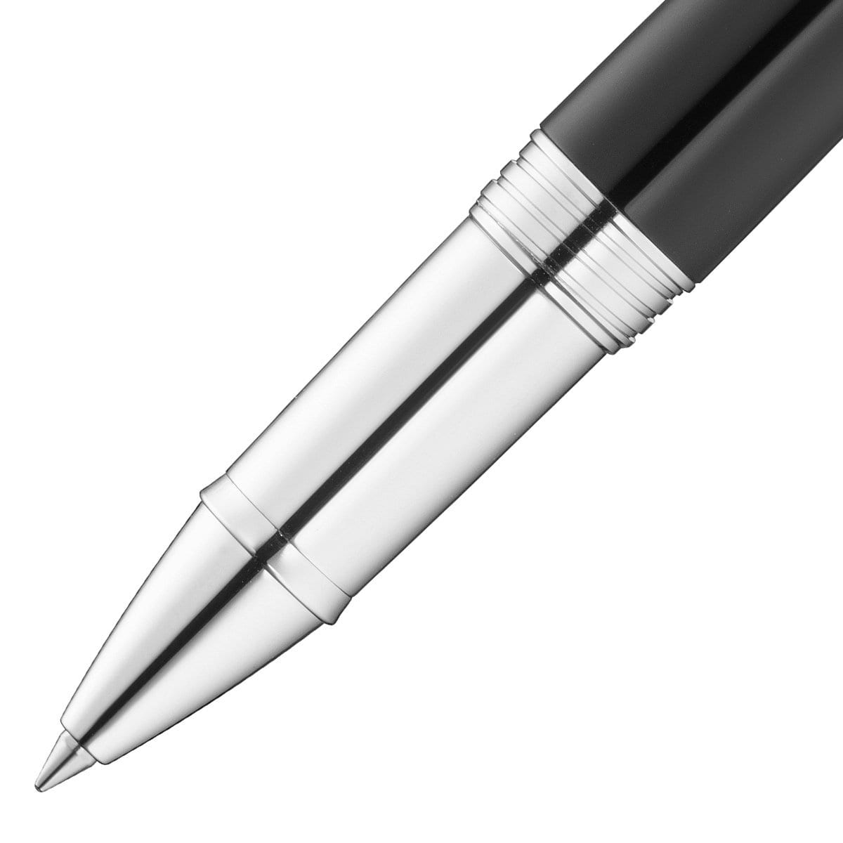 Waldmann, Tintenroller, Précieux, Lack Schwarz, wellenförmiger Diamantschnitt-2