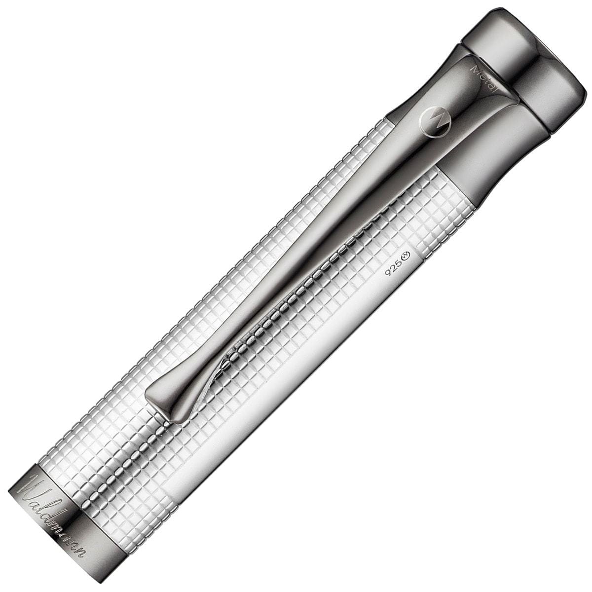 Waldmann, Füller, Tango, Silber, Pyramid-Design, Beschlagteile Ruthenium-Plattiert, 18 Karat Goldfeder-3