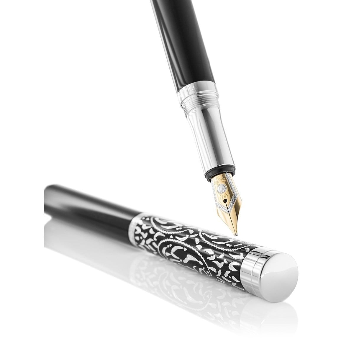 Waldmann, Füller, Xetra Vienna, Lack Schwarz, Gold-4