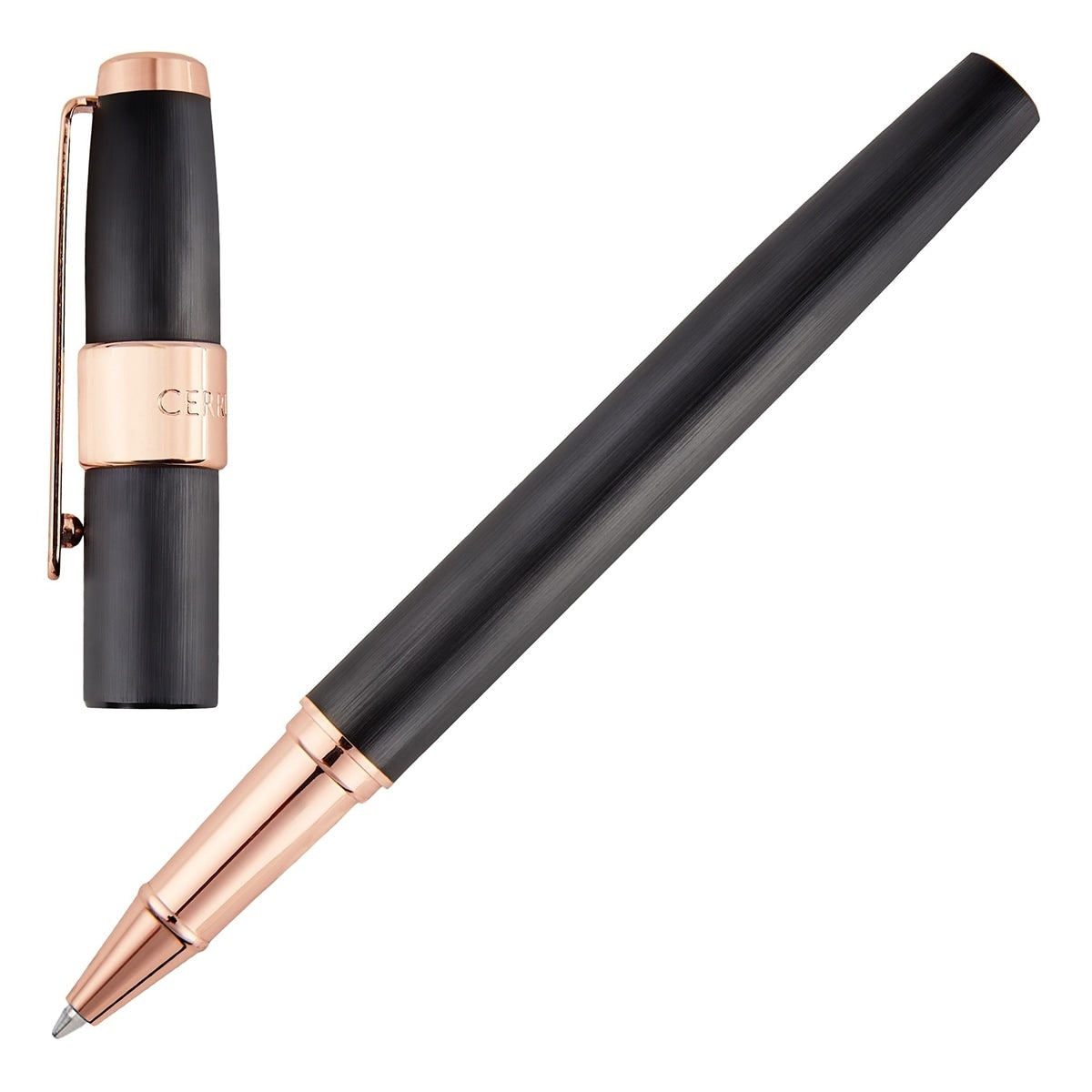 Cerruti 1881 Tintenroller Block Brushed schwarz-5