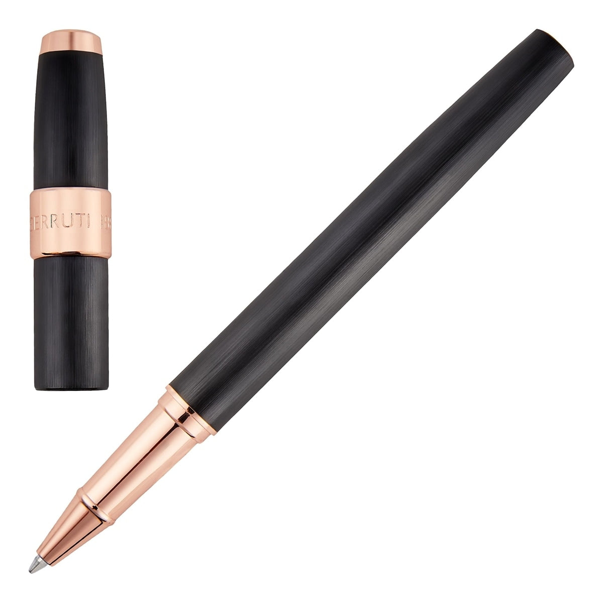 Cerruti 1881 Tintenroller Block Brushed schwarz-6