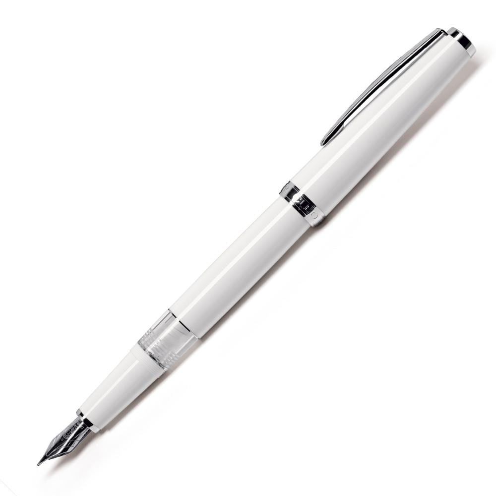 Cleo Skribent, Füller, Classic, Kolbensystem, Palladium, Weiß-1